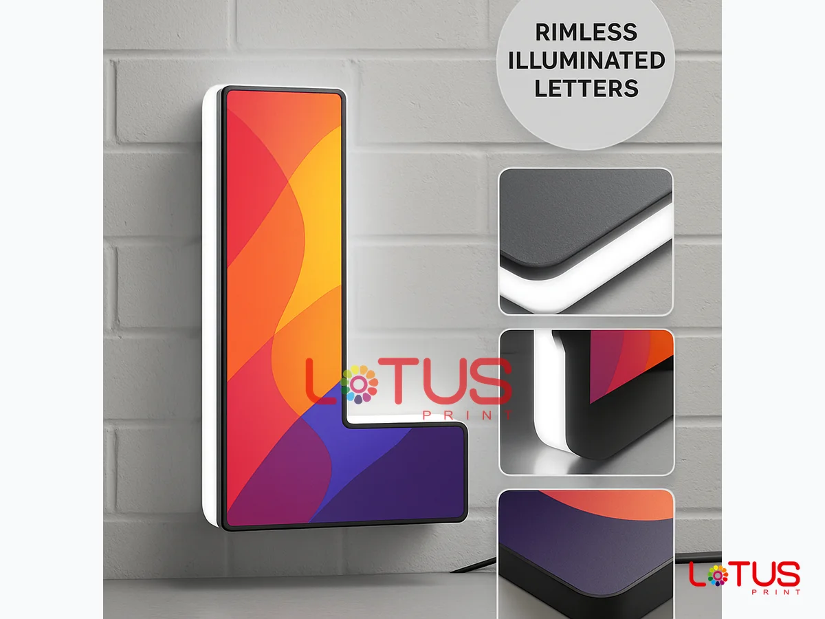 Rimless Illuminated Letters